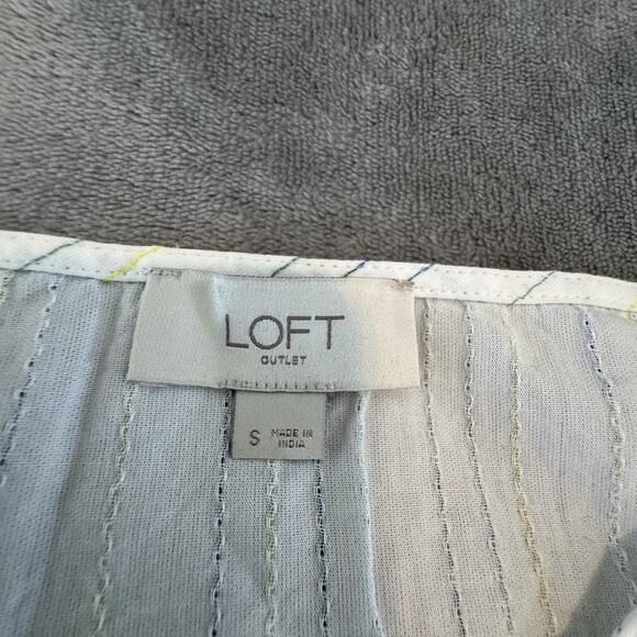 Loft Beach Blouse Sz Small Tank Cotton Spaghetti Strap Beachy Coastal Ombré - Picture 4 of 8